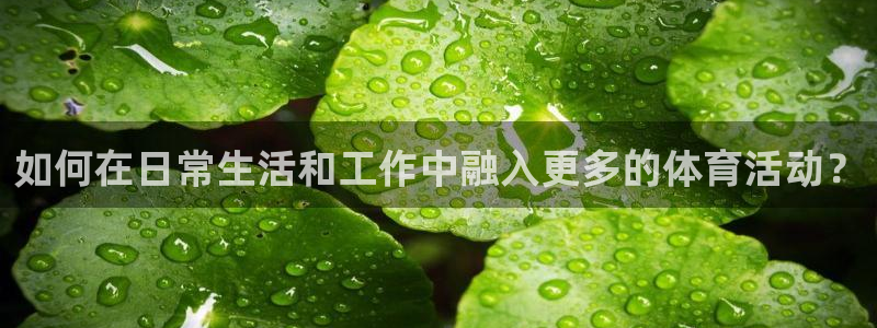 尊龙官网下载：如何在日常生活和工作中融入更多的体育活动？