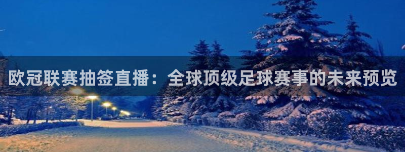 袋鼠直播体育免费观看：欧冠联赛抽签直播：全球顶级足球赛事的未来预览